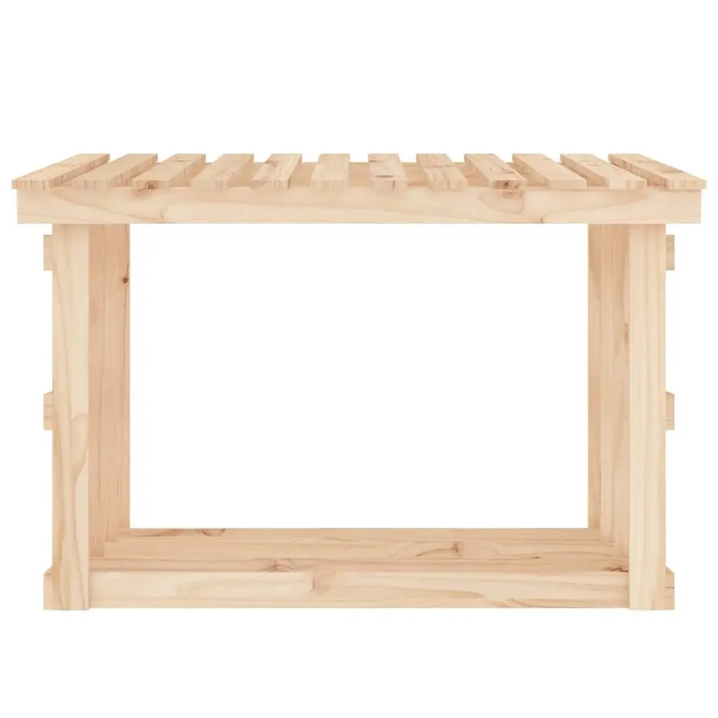 Firewood Rack Log Storage Solid Pine Wood Natural 108x64.5x77cm Holder