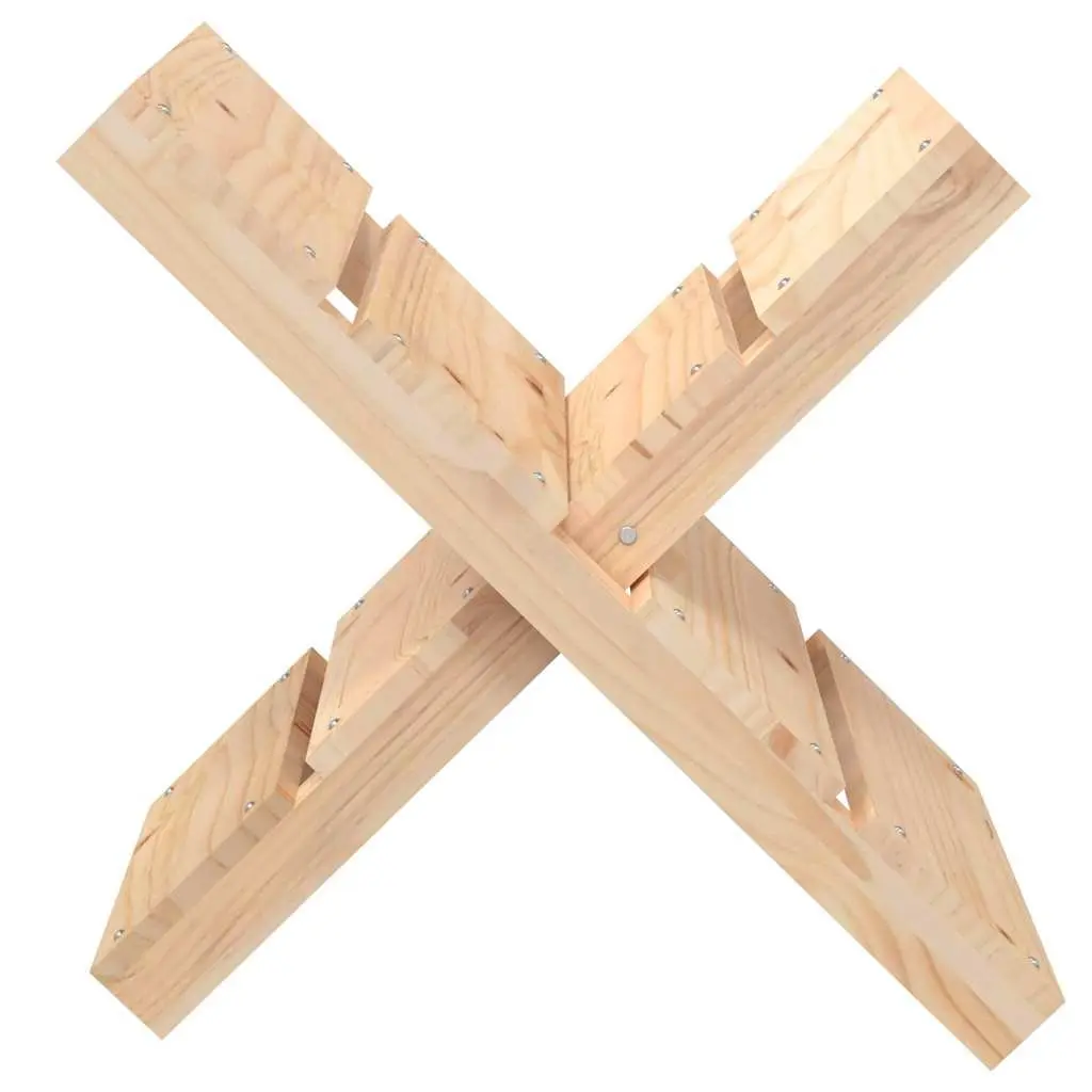 Solid Wood Log Holder Firewood Rack Storage Stand Natural Pine 47x39.5x48cm