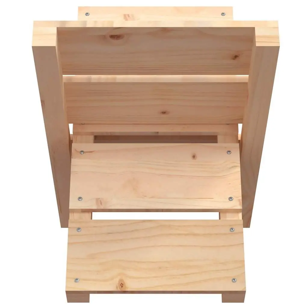 Solid Wood Log Holder Firewood Rack Storage Stand Natural Pine 47x39.5x48cm