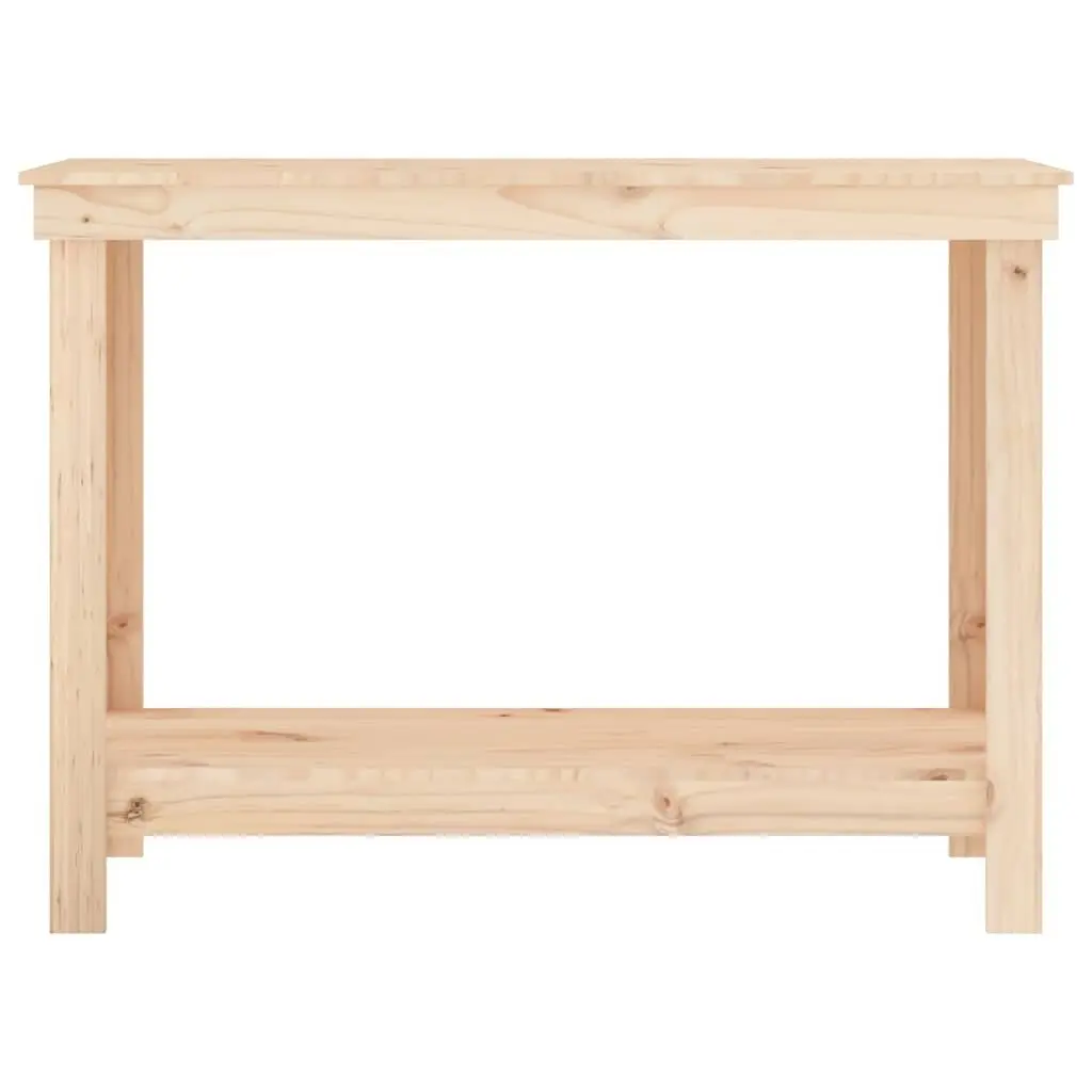 Work Bench Brown Solid Pine Wood 110 x 50 x 80 cm Sturdy Storage Table for Garage Workshop Tool Organiser
