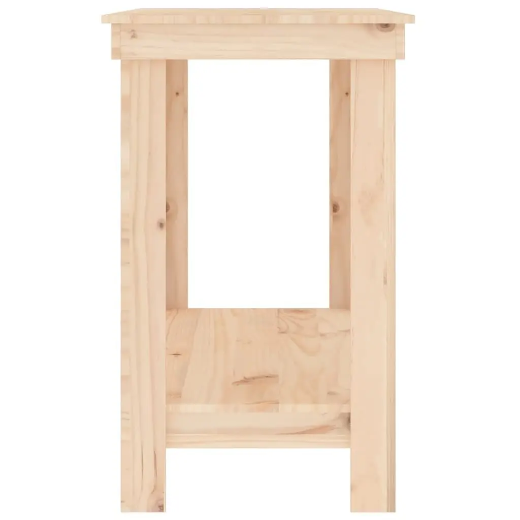 Work Bench Brown Solid Pine Wood 110 x 50 x 80 cm Sturdy Storage Table for Garage Workshop Tool Organiser