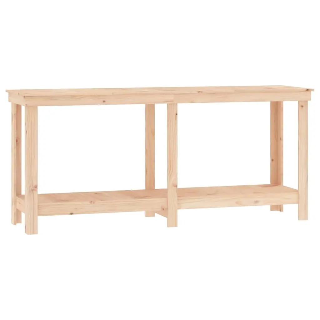 Work Bench Brown 180x50x80 cm Solid Wood Pine Storage Shelves