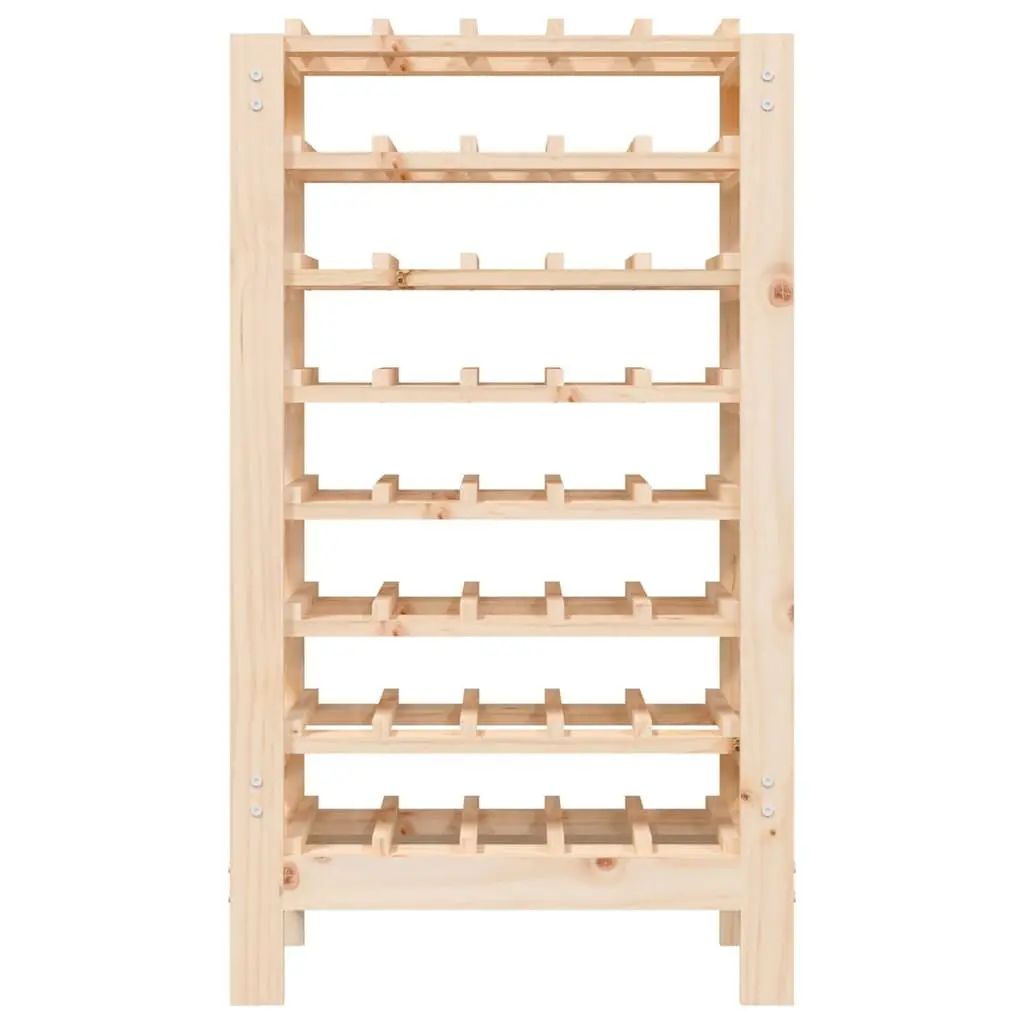 Wooden Wine Rack Brown 61.5x30x107.5 cm Solid Pine Bottle Storage Display Stand