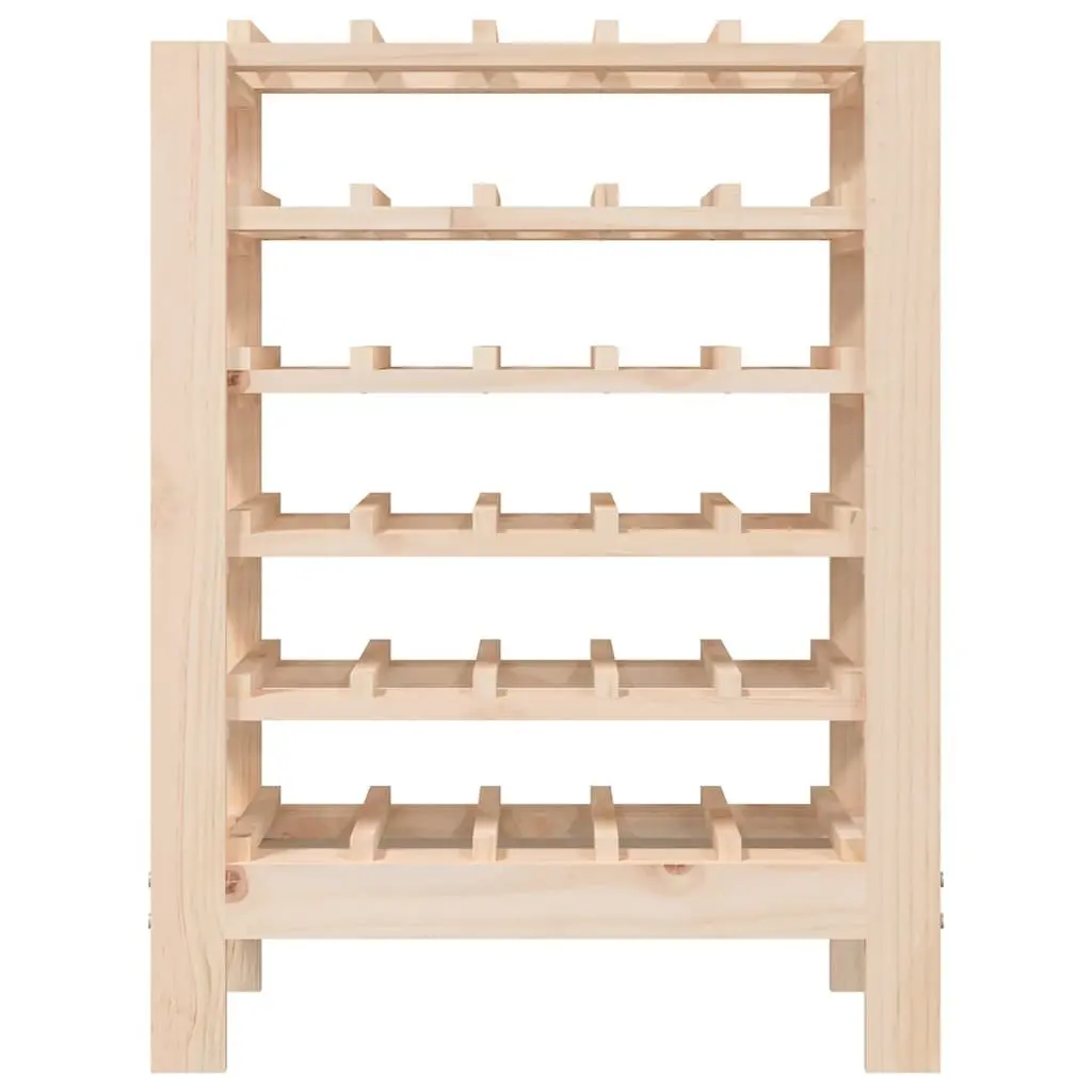 Wine Rack Storage Cabinet Brown 61.5x30x82 cm Solid Pine Wood Display Holder