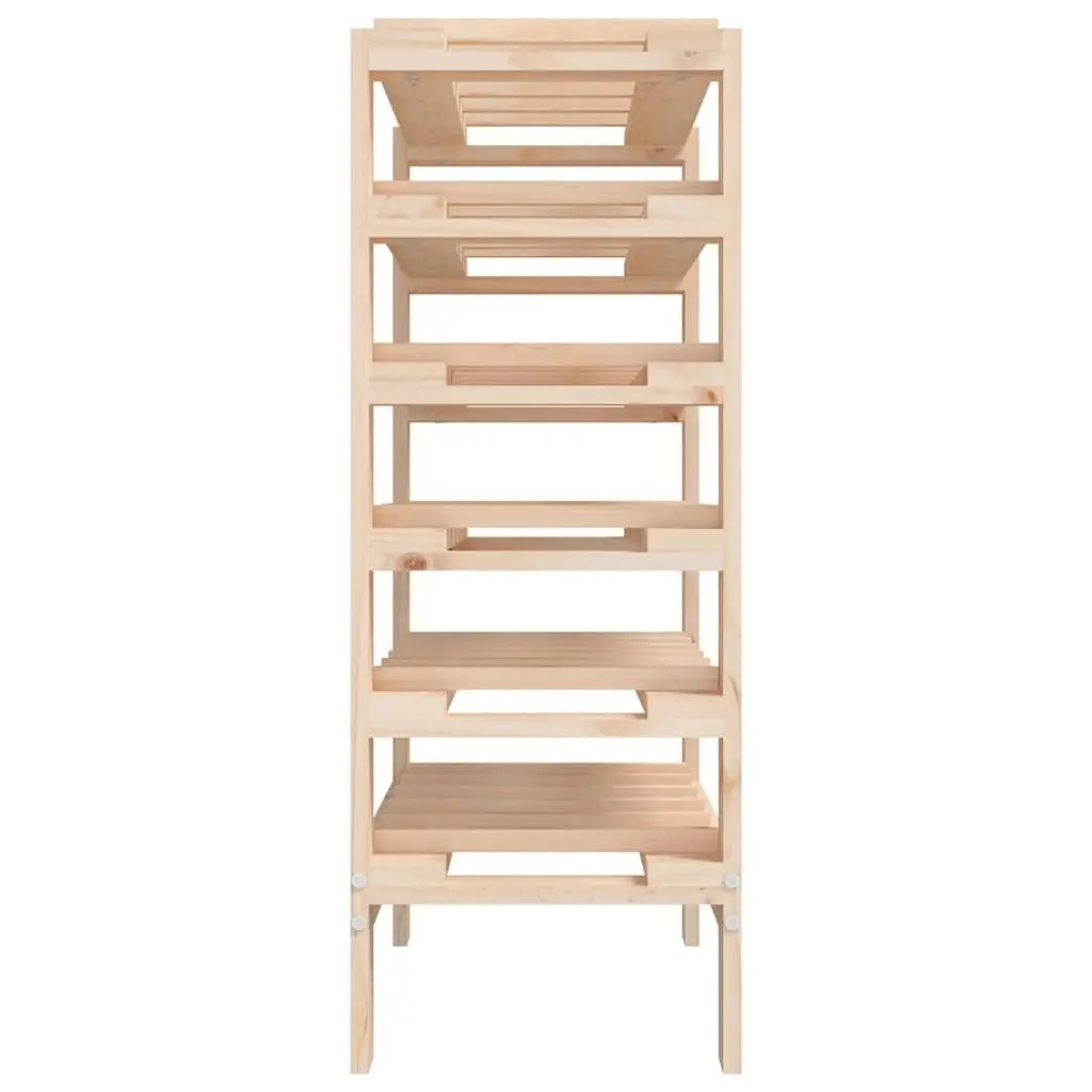 Wine Rack Storage Cabinet Brown 61.5x30x82 cm Solid Pine Wood Display Holder