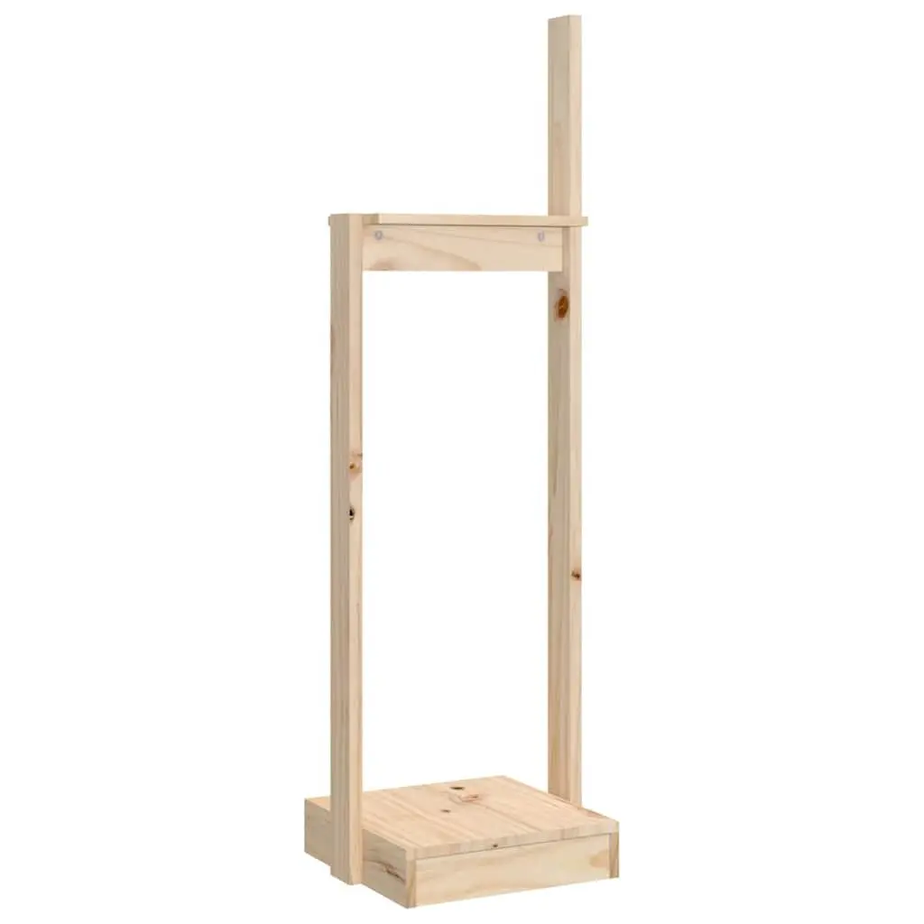 Log Holder Brown 33.5x30x110 cm Solid Pine Wood Indoor Firewood Rack Storage Stand