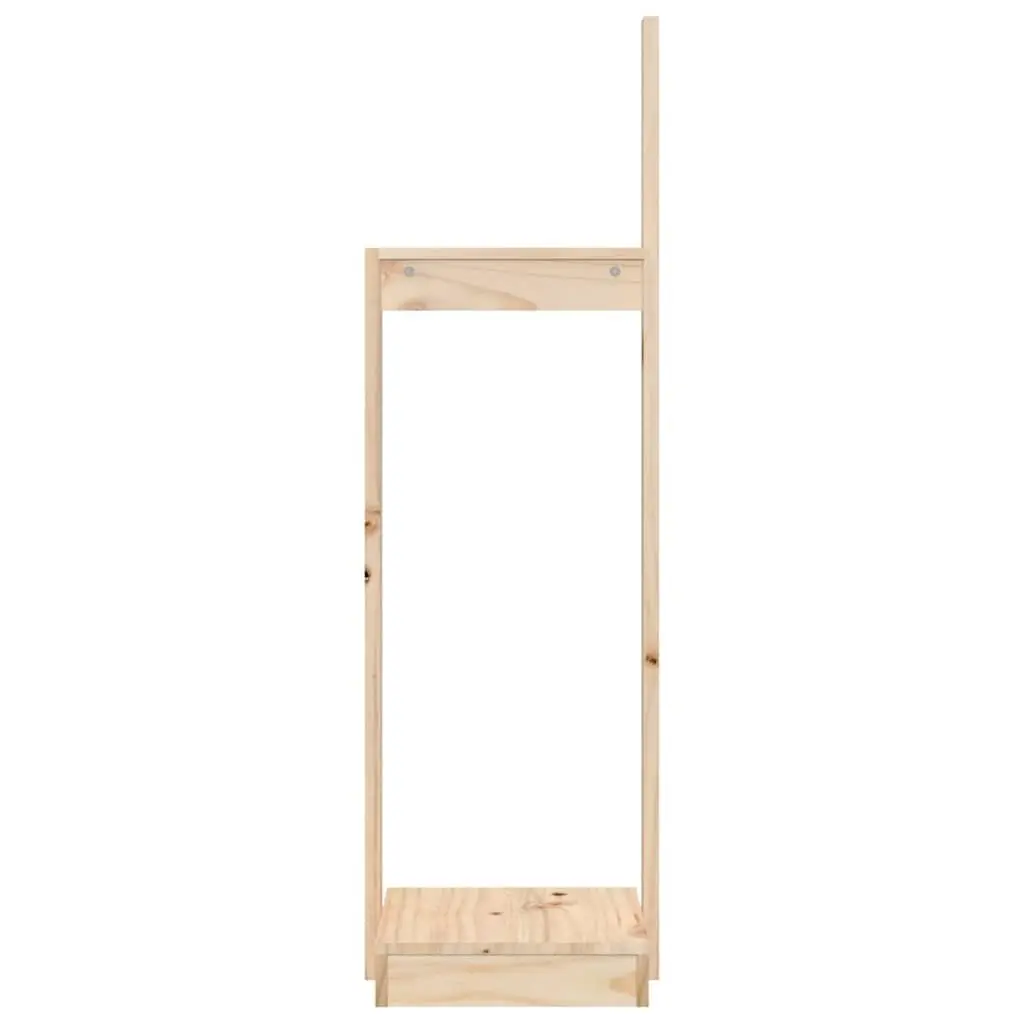 Log Holder Brown 33.5x30x110 cm Solid Pine Wood Indoor Firewood Rack Storage Stand