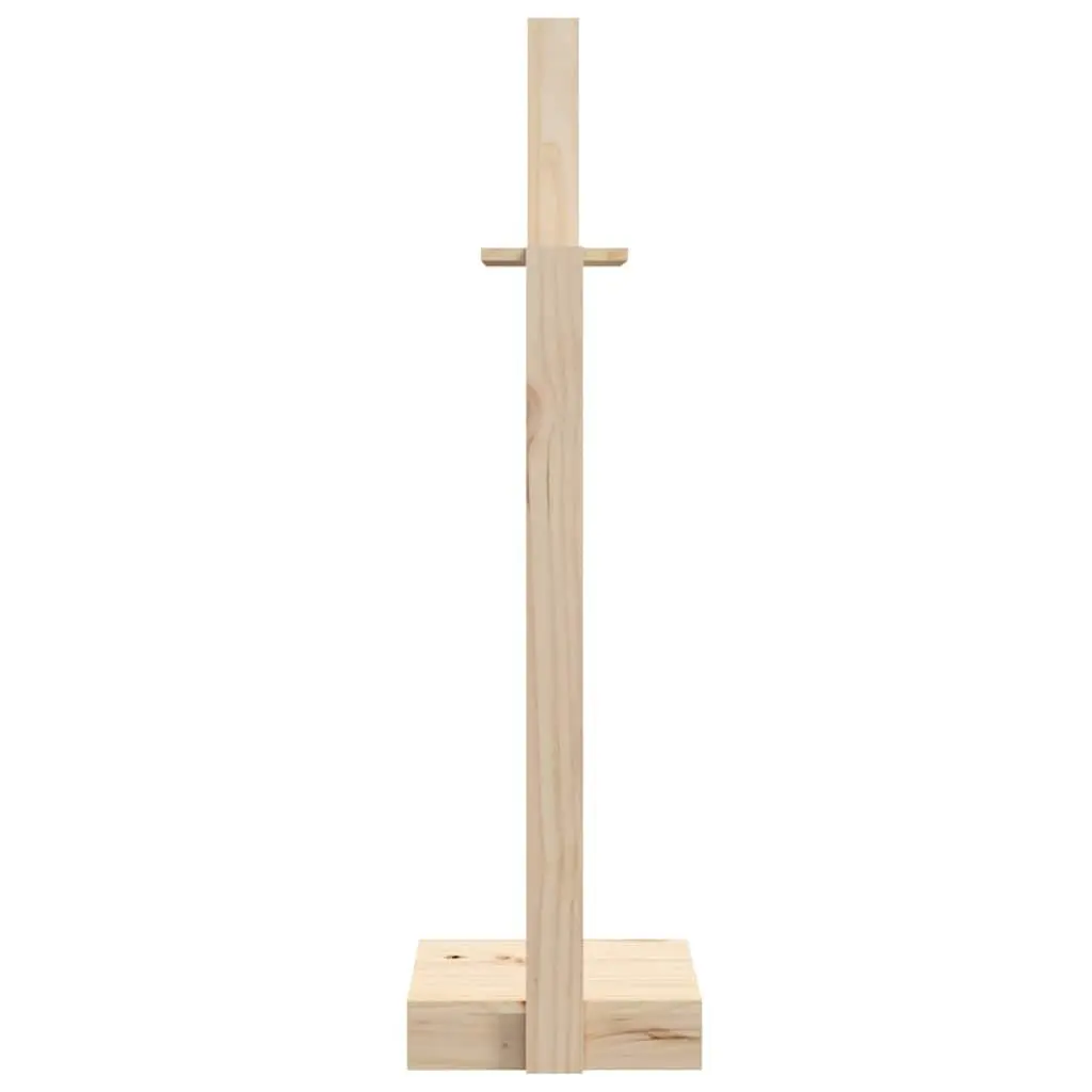 Log Holder Brown 33.5x30x110 cm Solid Pine Wood Indoor Firewood Rack Storage Stand