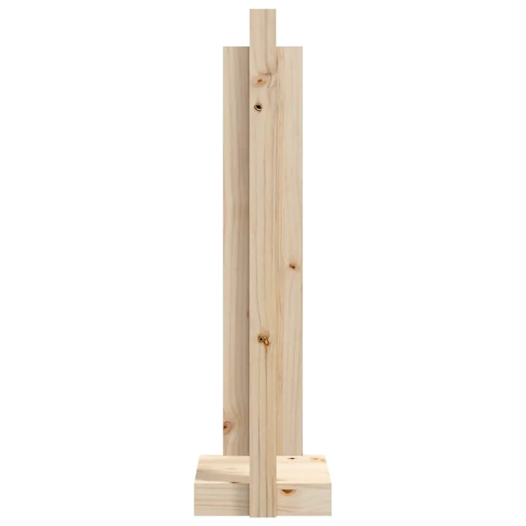 Log Holder Brown Solid Pine Wood Indoor Firewood Storage Rack