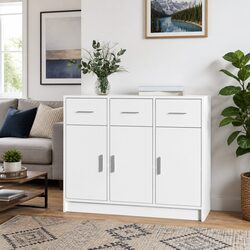 White Sideboard Cabinet 91x28x75cm