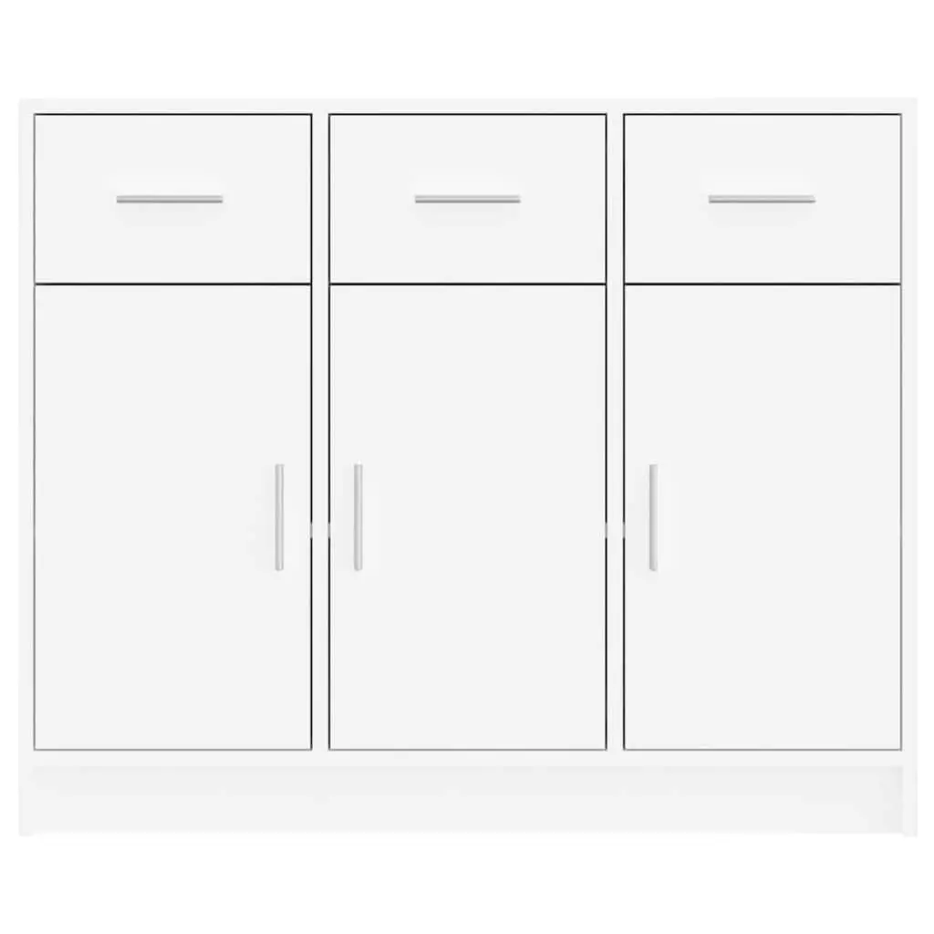 Sideboard White 91x28x75cm Engineered Wood Storage Cabinet Furniture