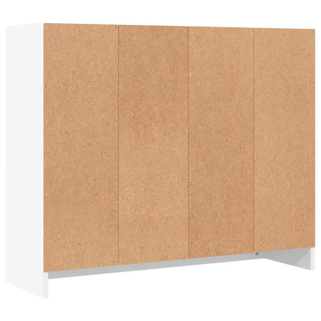 Sideboard White 91x28x75cm Engineered Wood Storage Cabinet Furniture