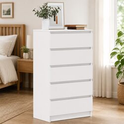 White Drawer Cabinet with 5 Drawers