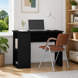 Compact Black Desk for Efficient Workspaces