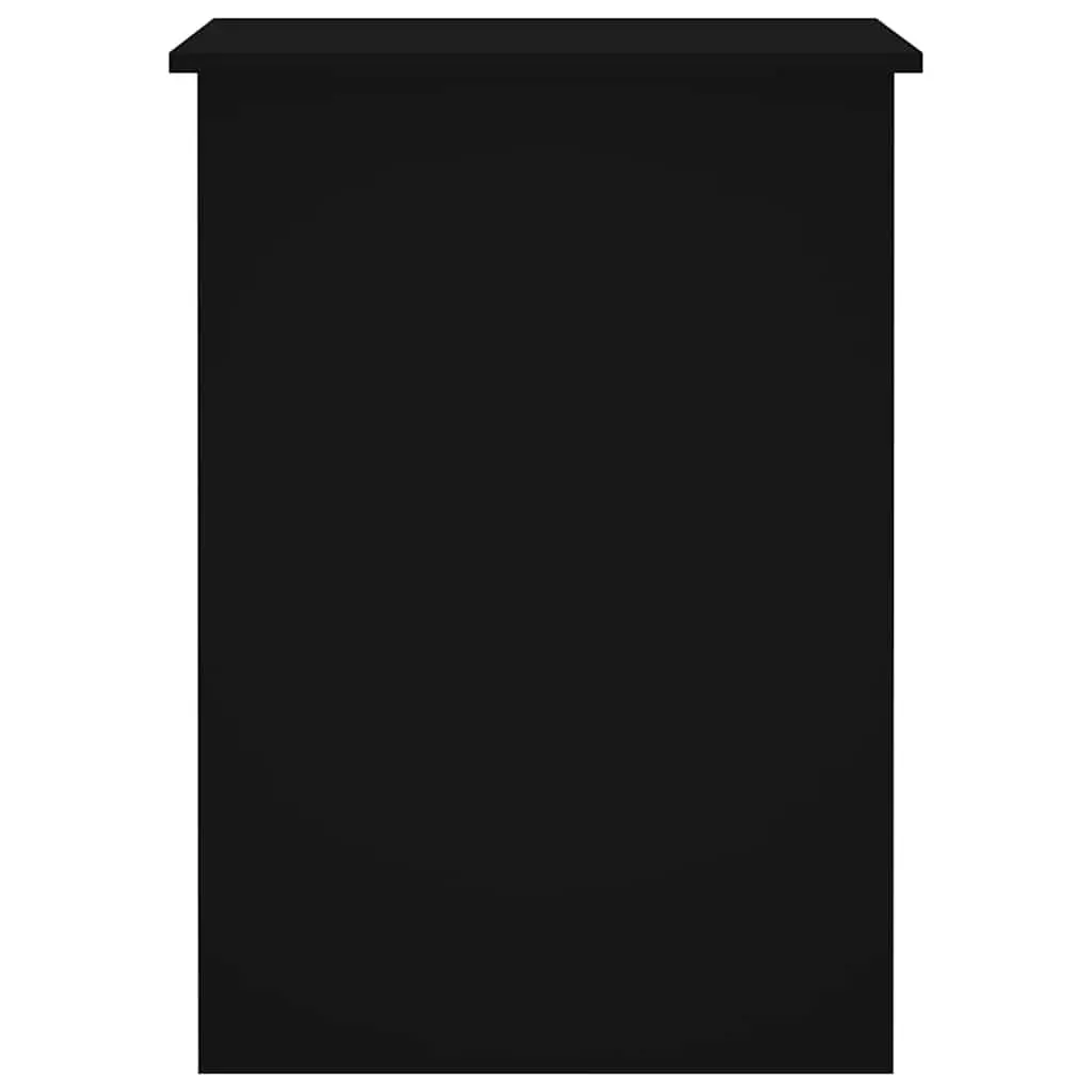 Black Office Desk with Shelves Storage Compartments Study Computer Workstation