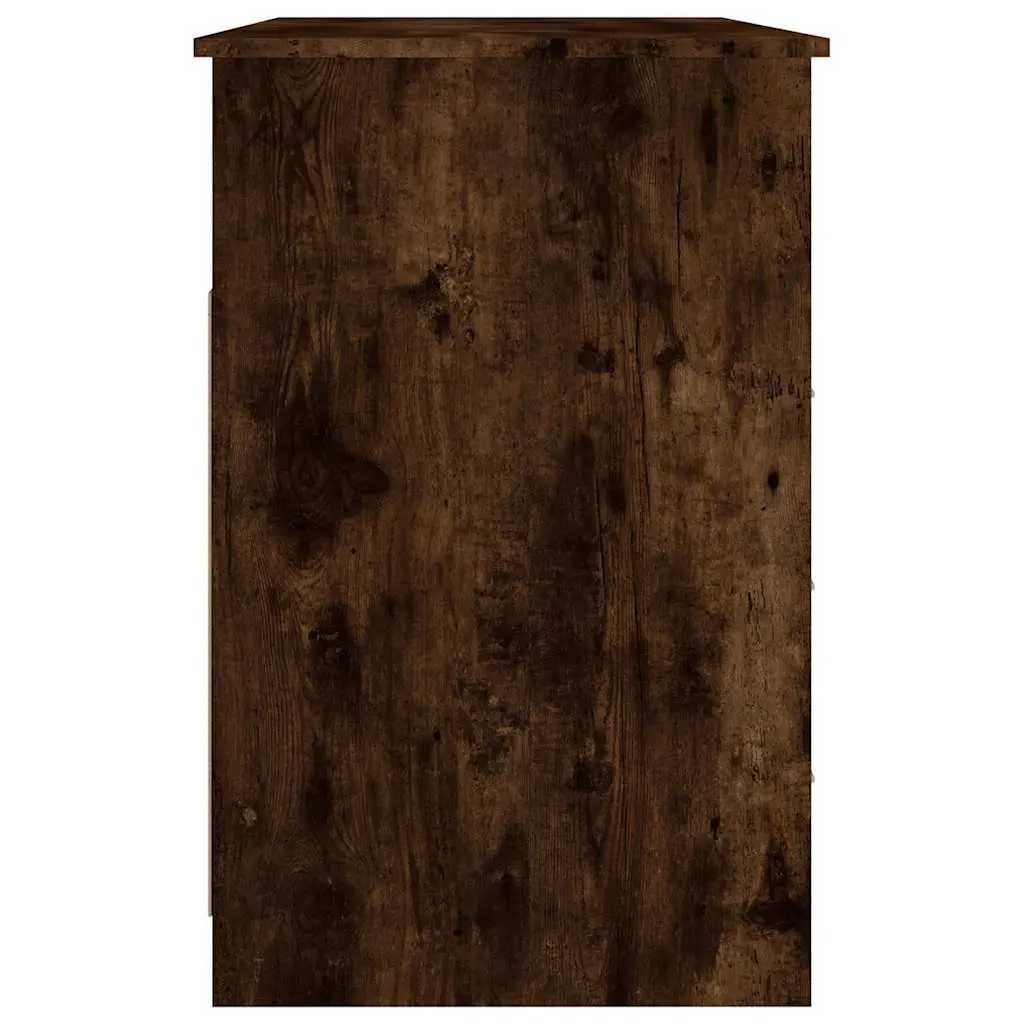 Office Desk Brown Engineered Wood 3 Drawers Open Compartment
