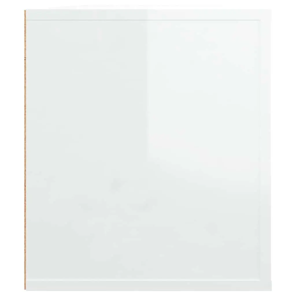 White High Gloss Engineered Wood Media Unit
