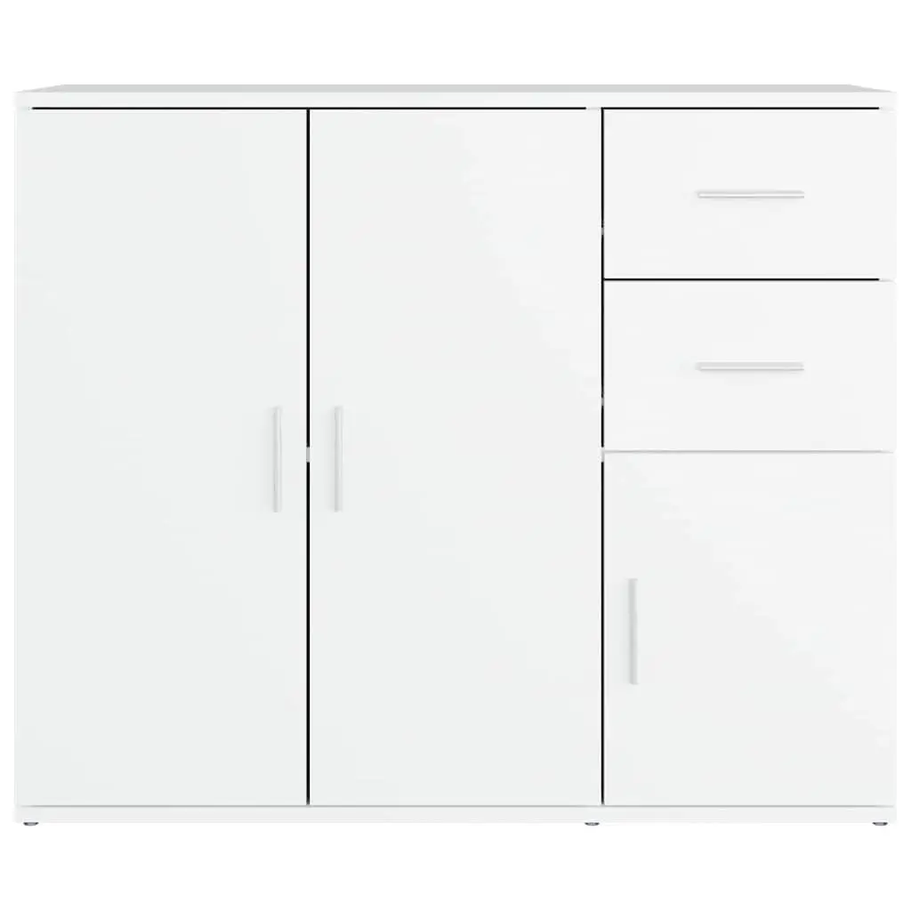 Sideboard White 91x29.5x75 cm Engineered Wood Storage Cabinet Cupboard