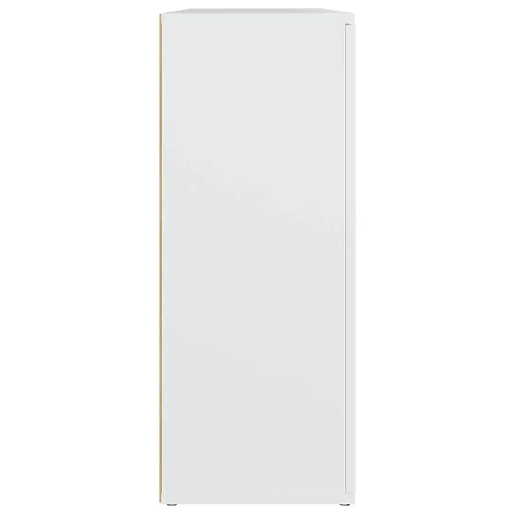 Sideboard White 91x29.5x75 cm Engineered Wood Storage Cabinet Cupboard