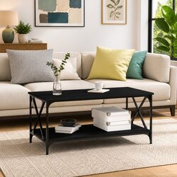 Concise and Practical Black Coffee Table Design