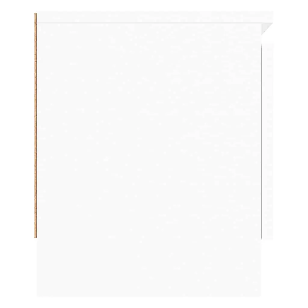 White TV Cabinet with Door for Media Storage