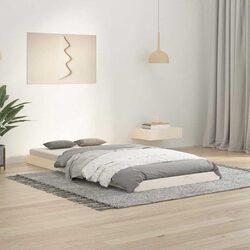 White Slatted Bed Frame for Single Mattresses - 90x190 cm