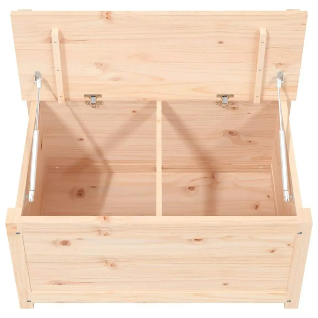 Wooden Bench Brown Solid Pine Wood Storage with Backrest