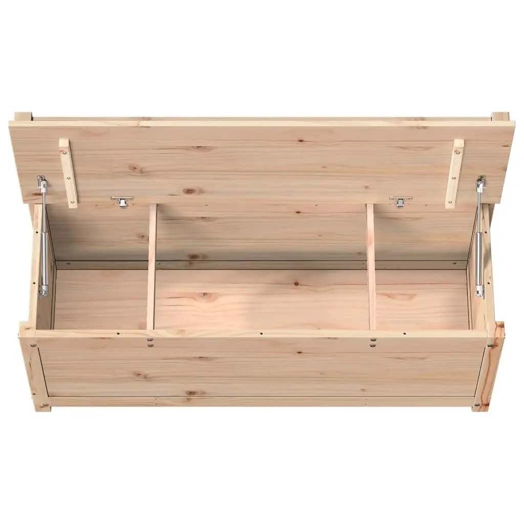 Solid Pine Wood Storage Bench Backrest Brown 110x41x76.5cm Living Room
