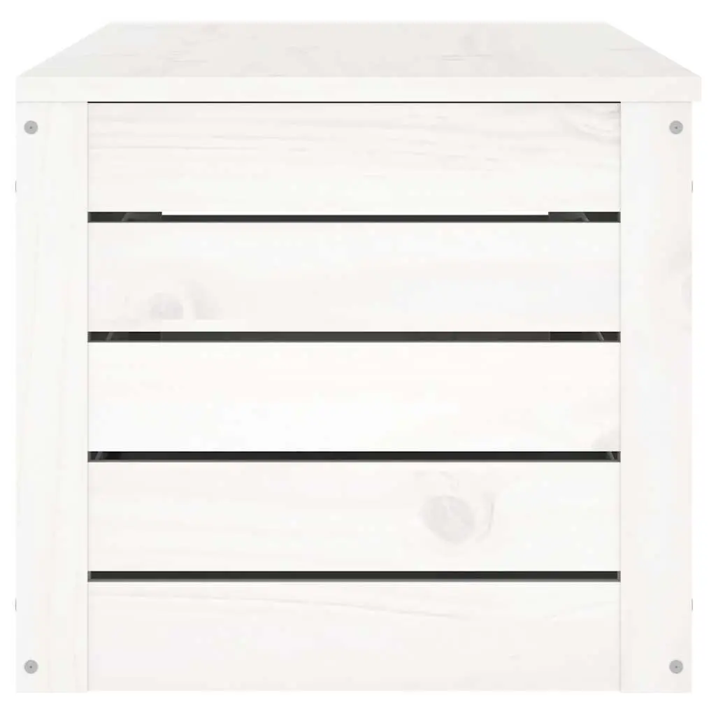 Storage Box White 109x36.5x33cm Solid Pine Wood Chest Organiser Furniture