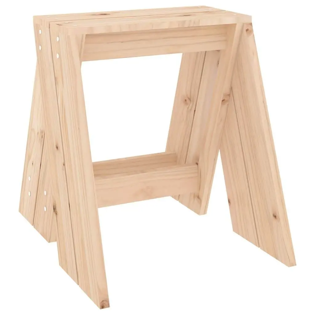Wooden Stools Set of 2 Pine Wood Kitchen Dining Bar Seating Backrest Free Design