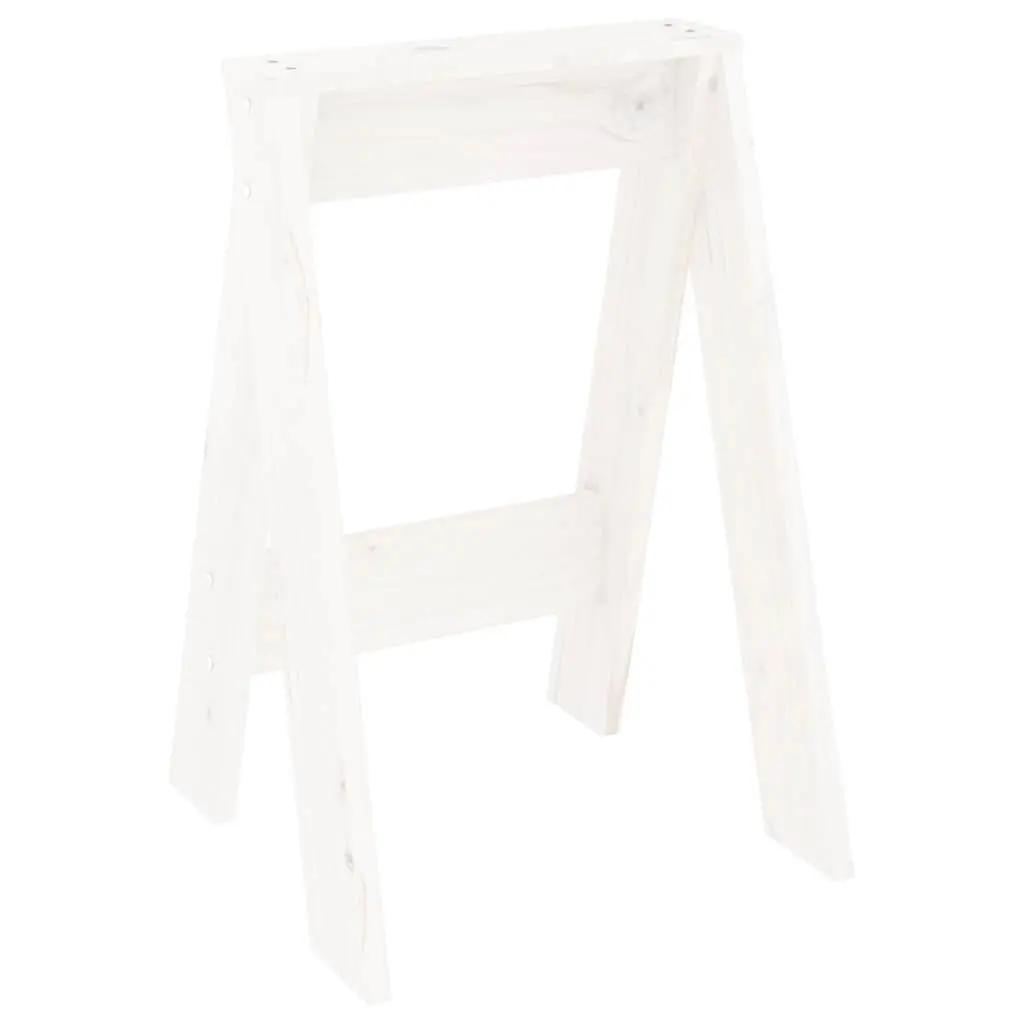 Wooden Stools 2 Pieces White 40x40x60 cm Pine Kitchen Dining Room Seating