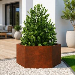 Corten Steel Planter Rusty 90x90x45 cm Raised Garden Bed Weathering Steel Box