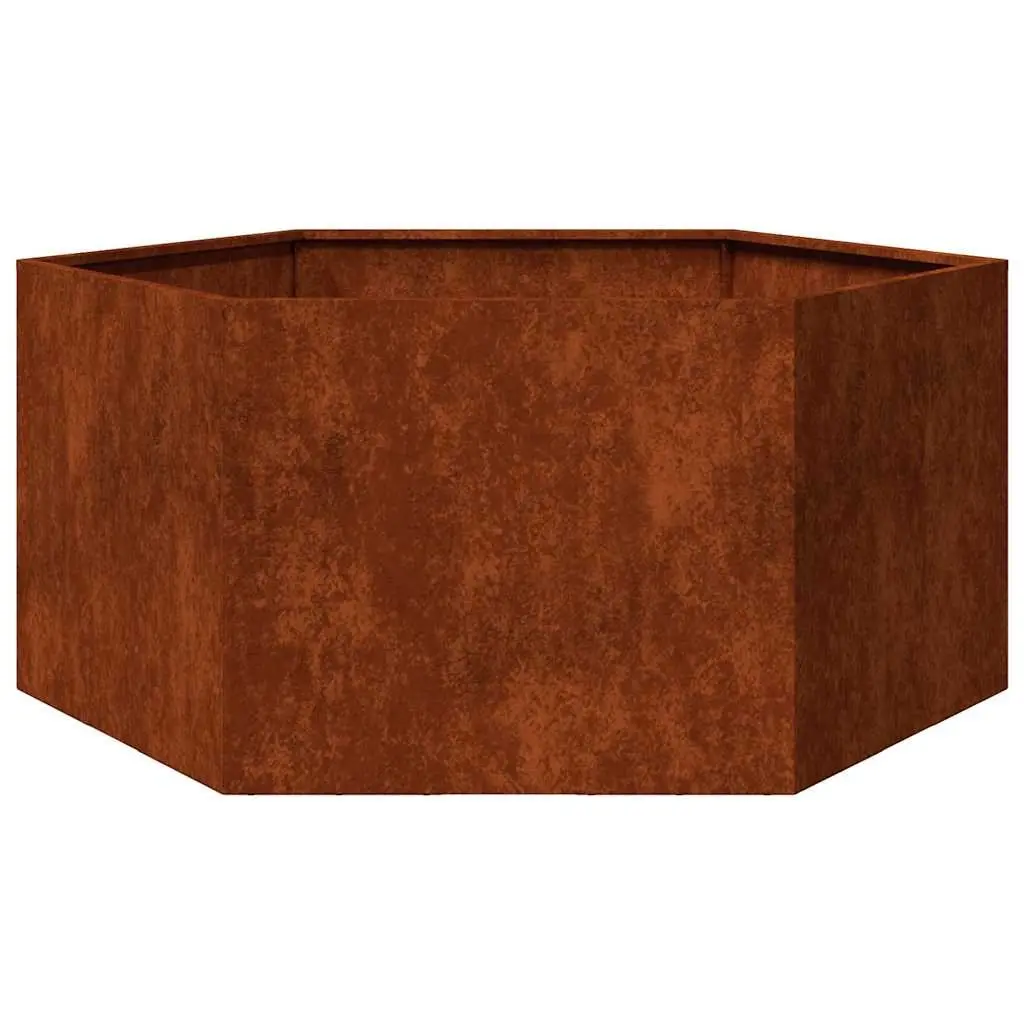 Corten Steel Planter Brown 90x90x45 cm Durable Raised Garden Bed Weathering Steel Box