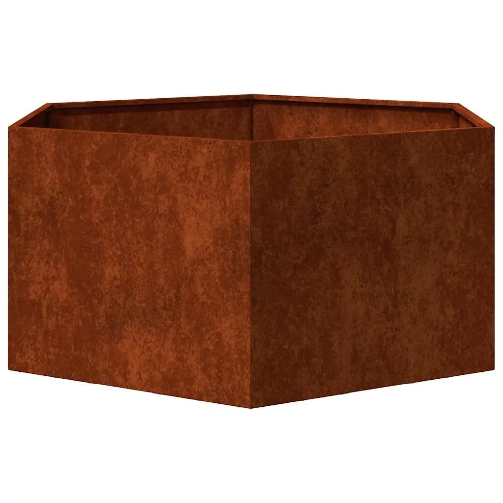 Corten Steel Planter Brown 90x90x45 cm Durable Raised Garden Bed Weathering Steel Box