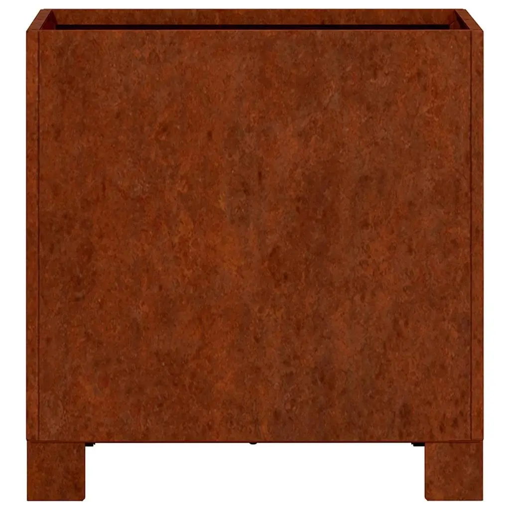 Planter Corten Steel Brown 30cm Sturdy Legs Durable Weathering Steel Outdoor Garden Decoration