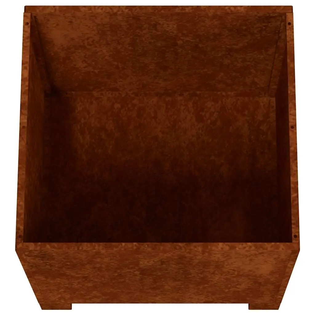 Planter Corten Steel Brown 30cm Sturdy Legs Durable Weathering Steel Outdoor Garden Decoration