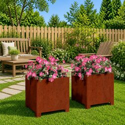 Concise and Reliable Planters with Legs - Set of 2