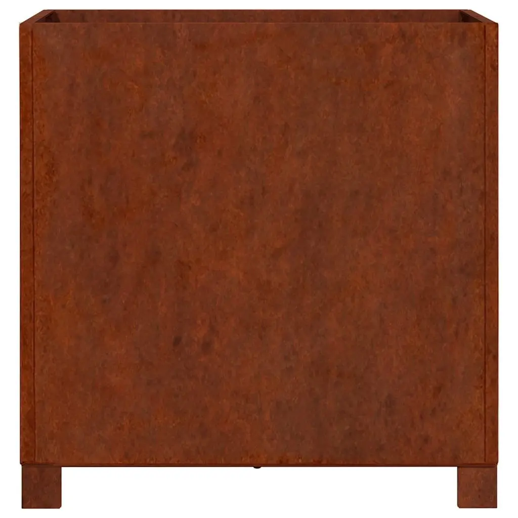 Planters with Legs Brown 50x50x50 cm Corten Steel Garden Raised Bed 2 Piece