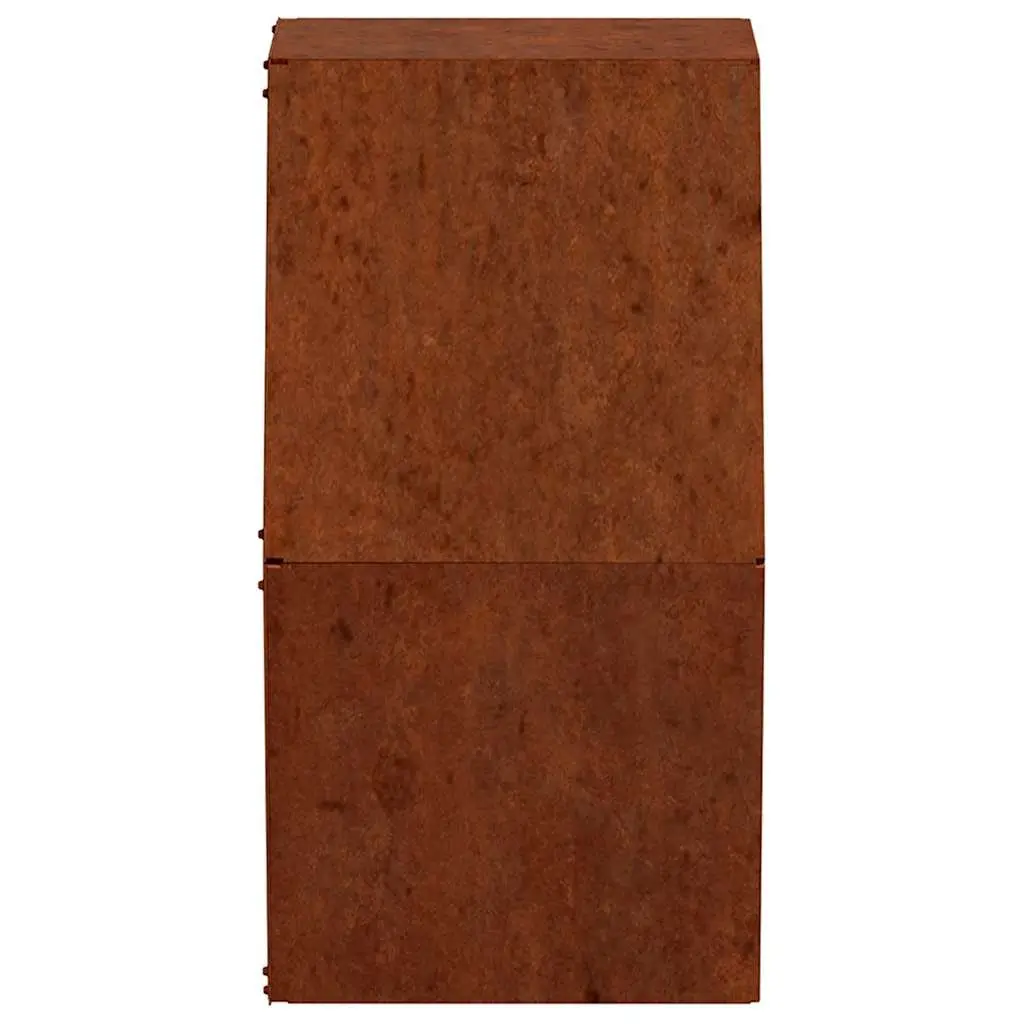 Wall Planters Brown Corten Steel 30x10x25 cm 2 Piece Garden Balcony Patio Decor