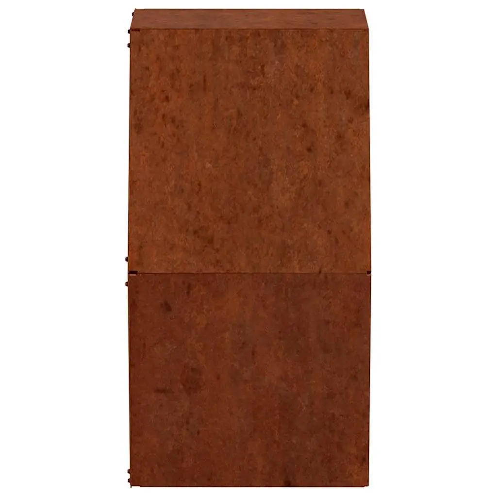Wall Planters Brown 46x10x40 cm Corten Steel 2 Piece Garden Balcony Patio Decor Box