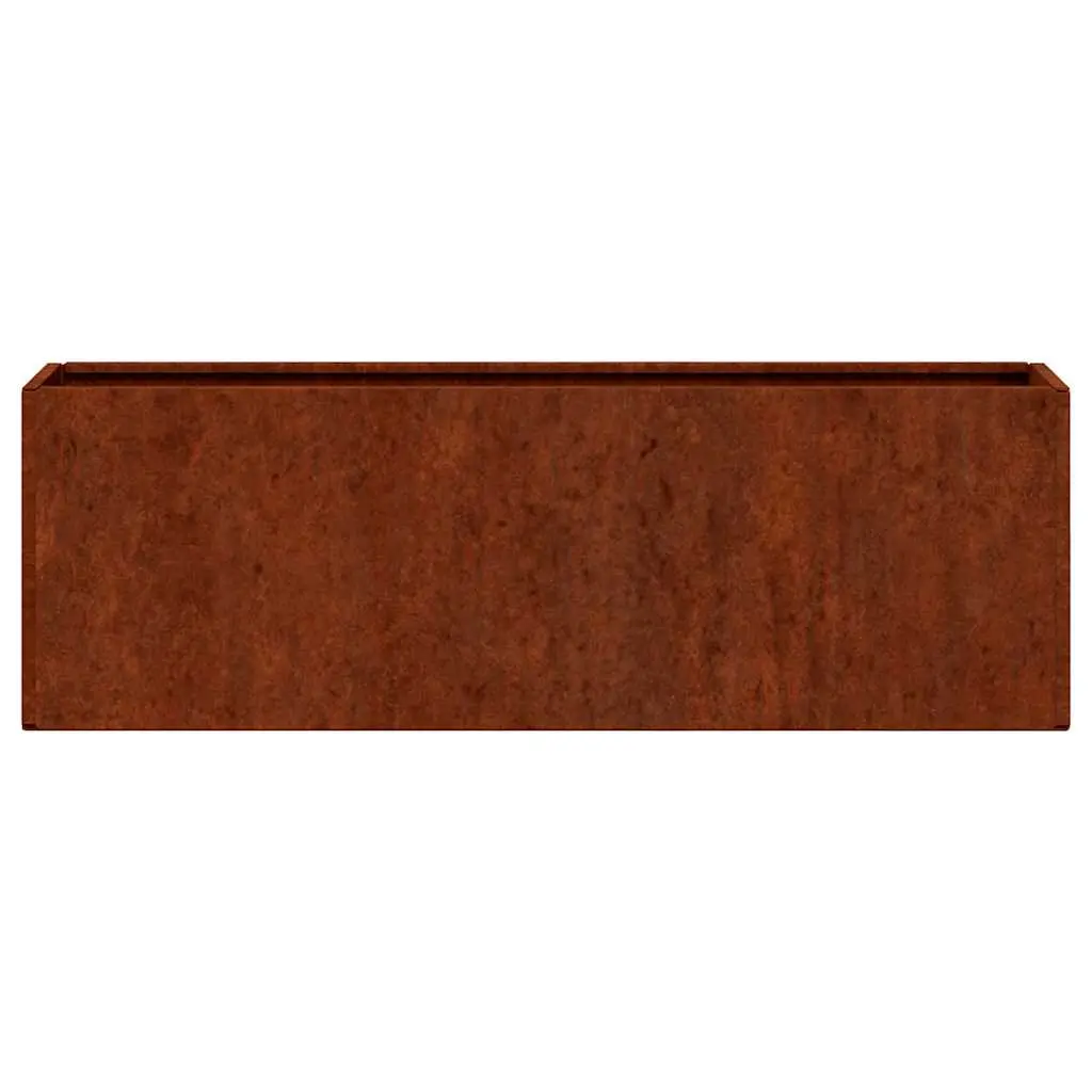 Wall Planters Brown Corten Steel 2 Piece Durable Outdoor Decoration for Garden Balcony Patio