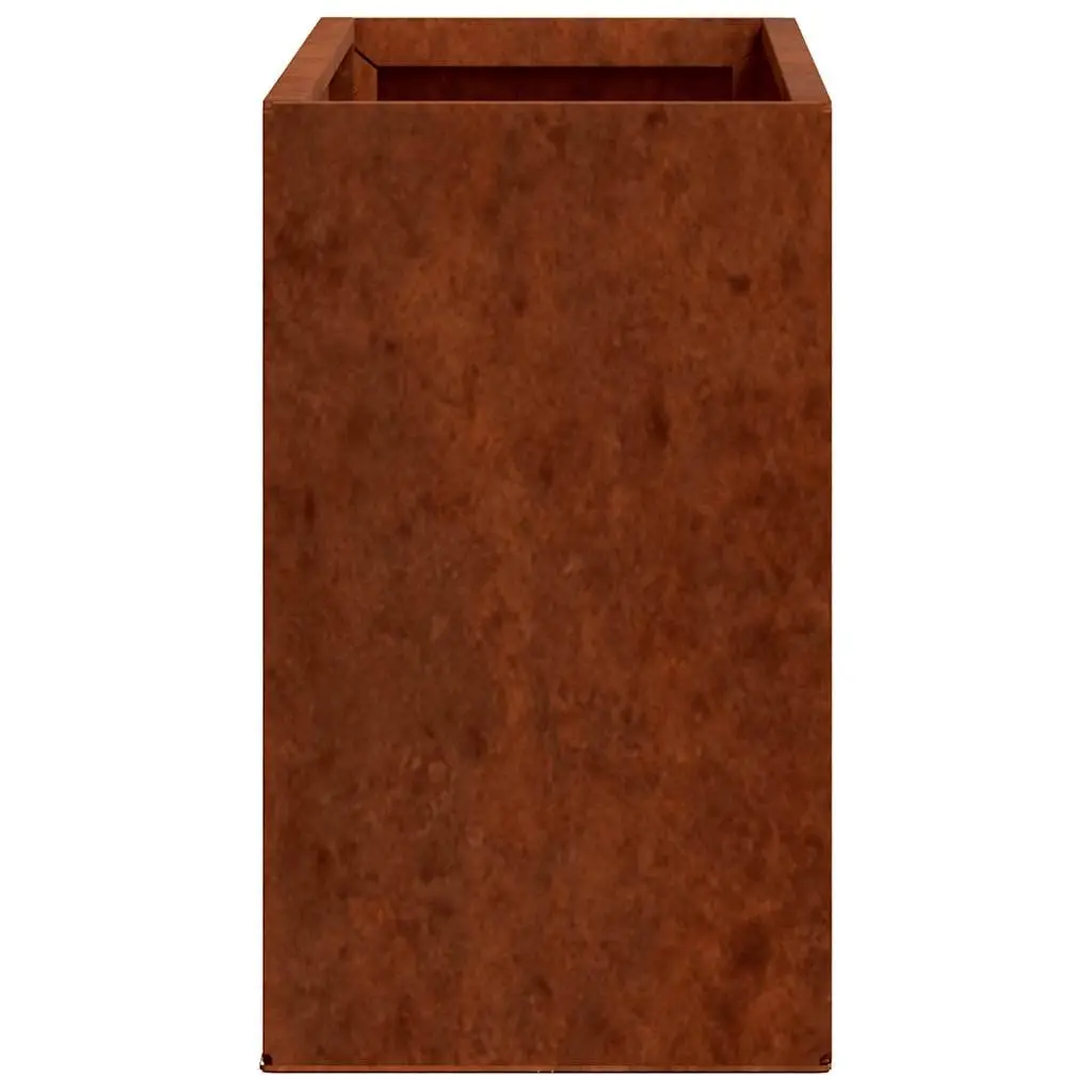 Wall Planters Brown Corten Steel 2 Piece Durable Outdoor Decoration for Garden Balcony Patio