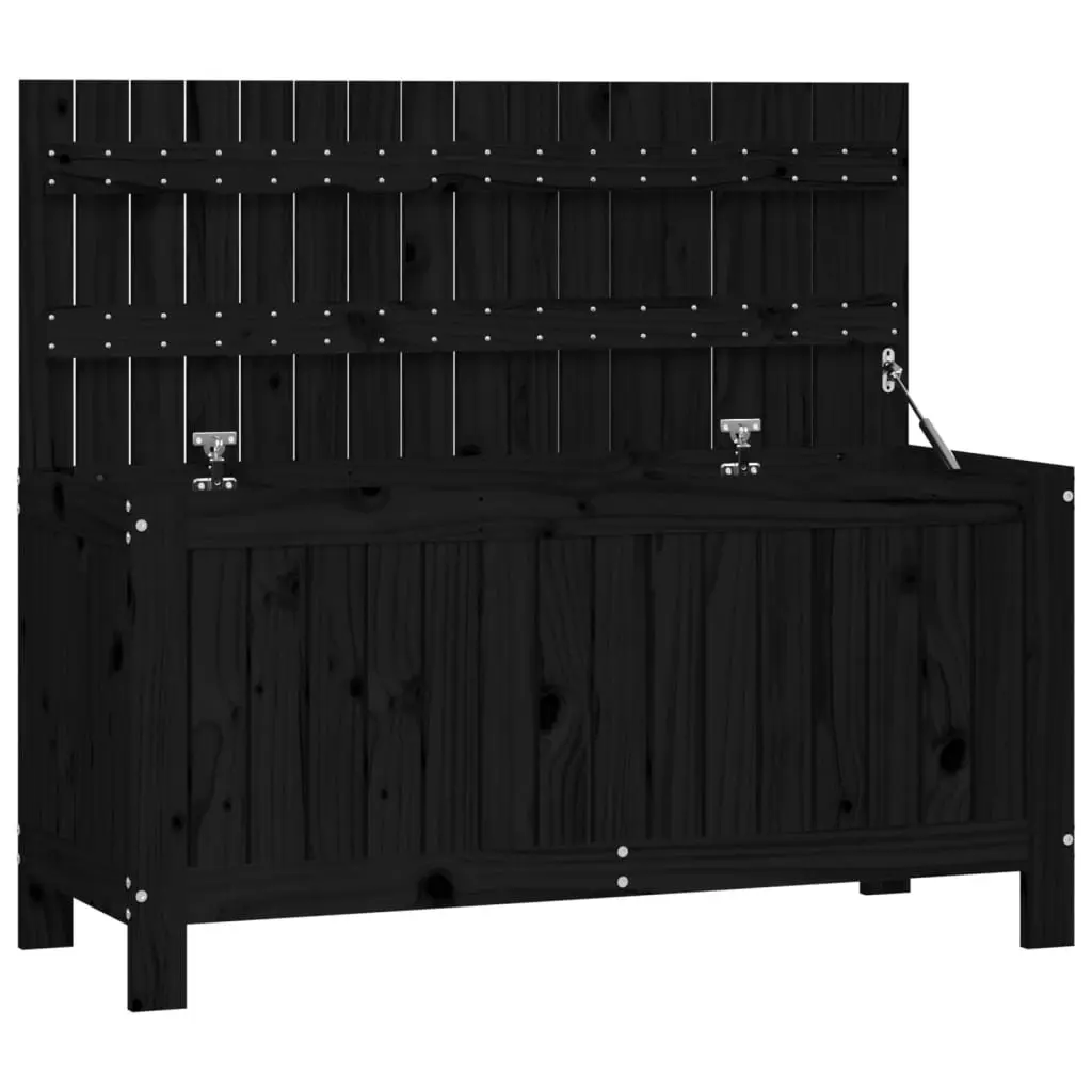 Black Garden Storage Box 108x42.5x54cm
