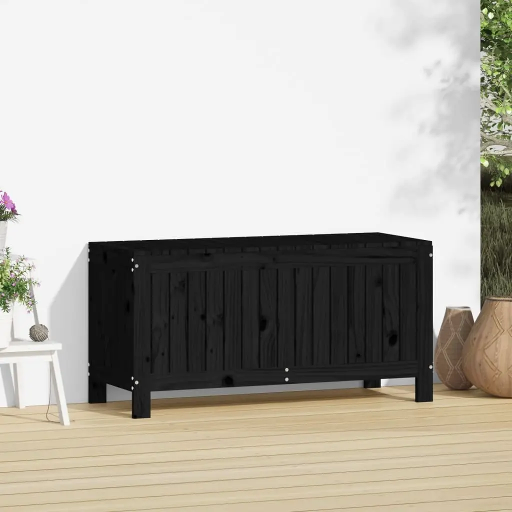 Black Garden Storage Box 108x42.5x54cm