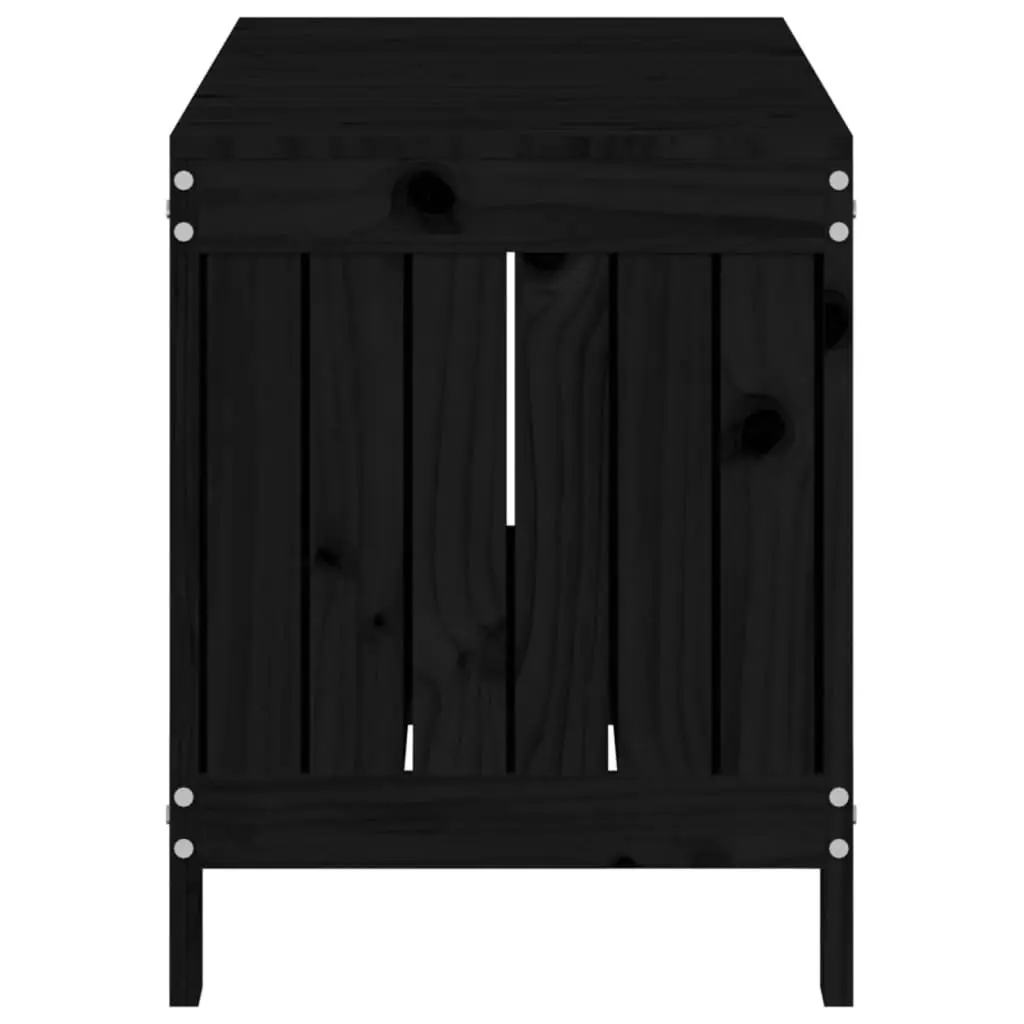 Black Garden Storage Box 108x42.5x54cm