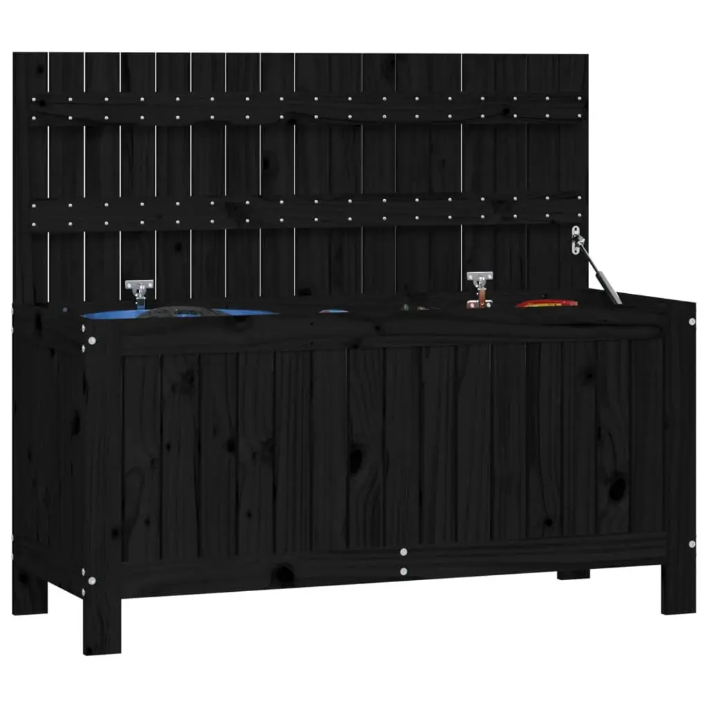 Black Garden Storage Box 108x42.5x54cm
