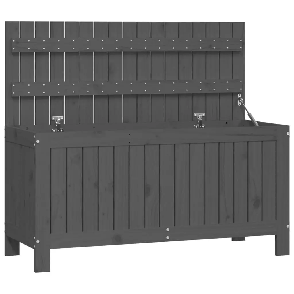 Grey Garden Storage Box 115x49x60 cm Solid Pine