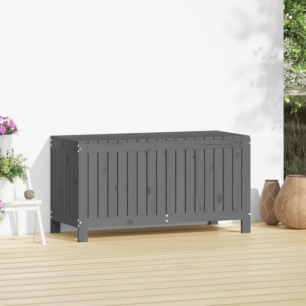 Grey Garden Storage Box 115x49x60 cm Solid Pine