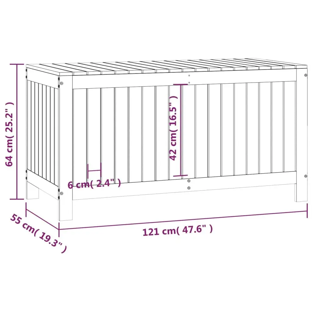 Garden Storage Box Black Outdoor Wooden Deck Box with Hydraulic Lid Solid Pine