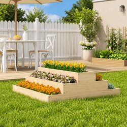 Friendly Wooden Planter Box 80x80x27 cm – Perfect for Your Garden